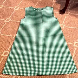 Posh Pickle girls green gingham check shift dress sz 8
